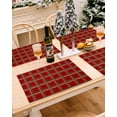 thumbnail image 3 of Christmas Placemats Set of 4, Poinsettia Flower Place Mats Red Green Buffalo Plaid Placemat Table Decoration for Kitchen Table Dinner Xmas Holiday Party Home Decor Indoor Outdoor 13x19 Inch, 3 of 9