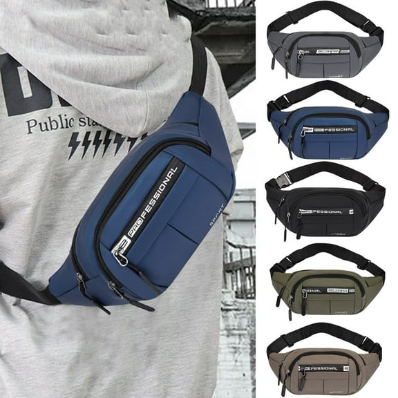 Aihimol Men's Waist Bag New Outdoor Leisure Sports Crossbody Chest Bag Large Capacity Business Mobile Phone Coin Purse