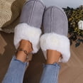 thumbnail image 5 of Zapatillas de algodón de estilo coreano de otoño e invierno para mujer, además de zapatillas de algodón antideslizantes para el hogar con punta peluda de terciopelo para el hogar, 5 of 5