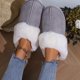 thumbnail image 5 of Zapatillas de algodón de estilo coreano de otoño e invierno para mujer, además de zapatillas de algodón antideslizantes para el hogar con punta peluda de terciopelo para el hogar, 5 of 5