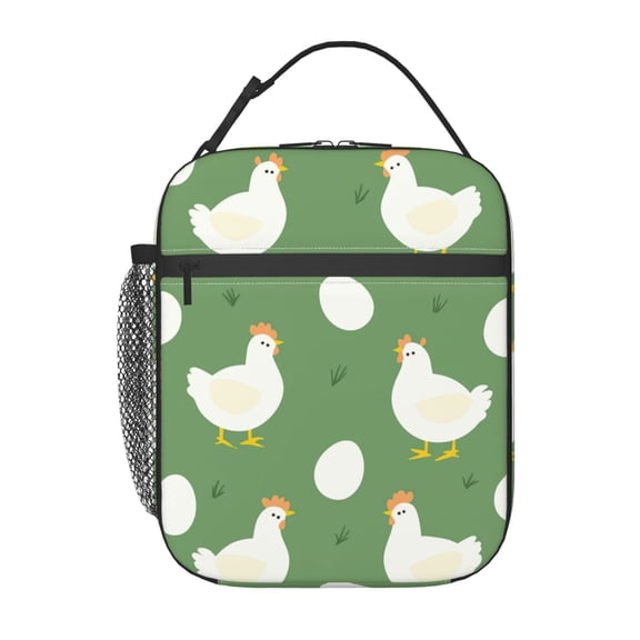 Chicken Lunch Box Reusable Portable Lunch Bag Tote Bag for Work Picnic Hiking
