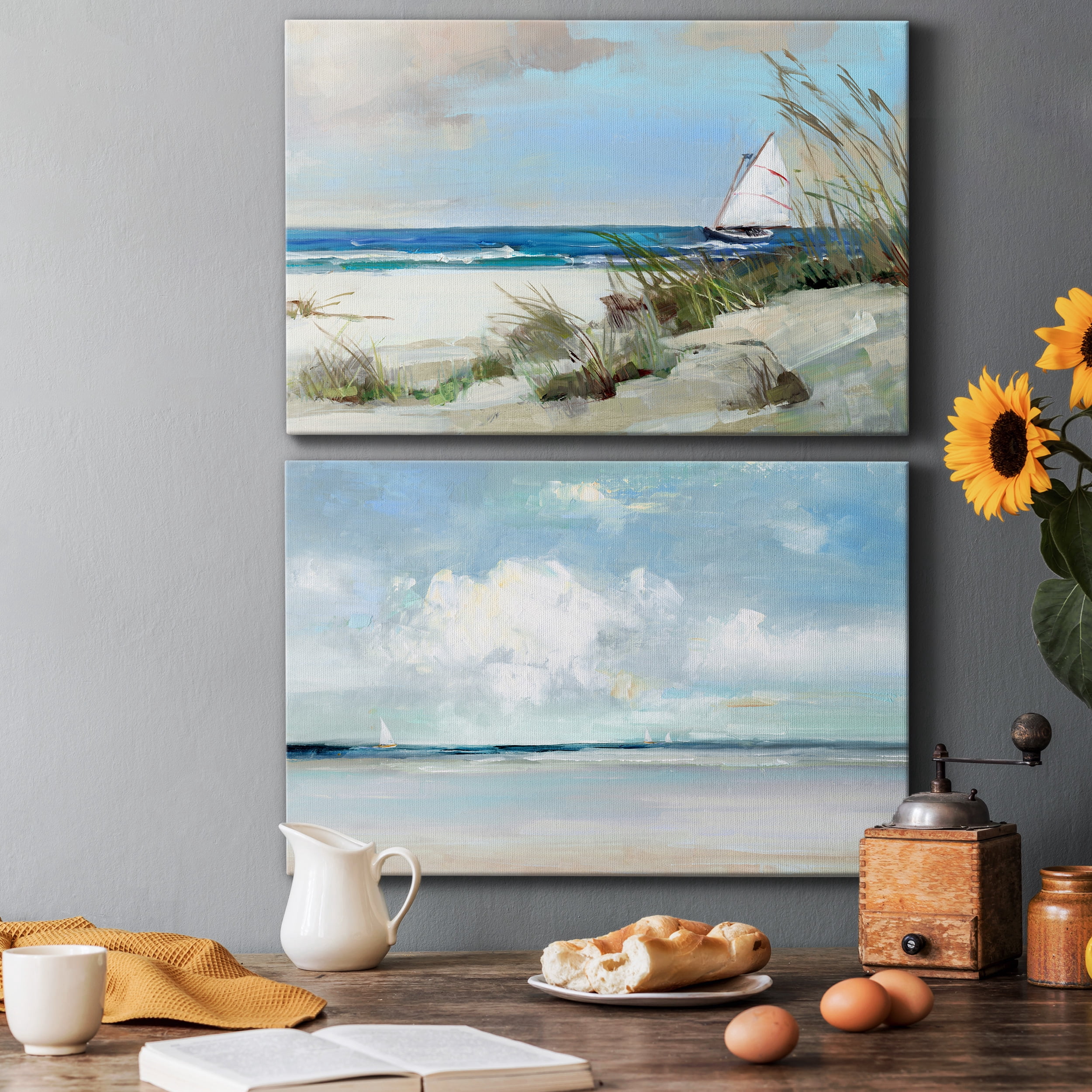 Midday Breeze Premium Gallery Wrapped Canvas - Ready to Hang - Set of 2 - 32 x 48 Each