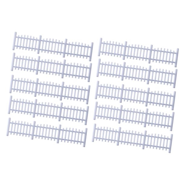 10 piezas de mini vallas para decoración de mesa de arena, modelo 1/50, simulación de construcción, manualidades para Estilo F