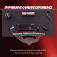 thumbnail image 4 of HLDIRECT 40 inch Gaming Desk with Carbon Fibre Surface, PC Desk Ergonomic, Gaming Table, 4 of 6