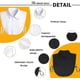 thumbnail image 2 of Blusa de cuello falso Vintage con cuello desmontable, camisa para hombre y mujer (blanco + negro), 2 uds. Rojo Verde Cocina, Decoración y Otros, 2 of 5