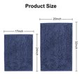 Tripumer 2 Piece Chenille Bath Rug Bathroom Mat Set Soft Plush Shower