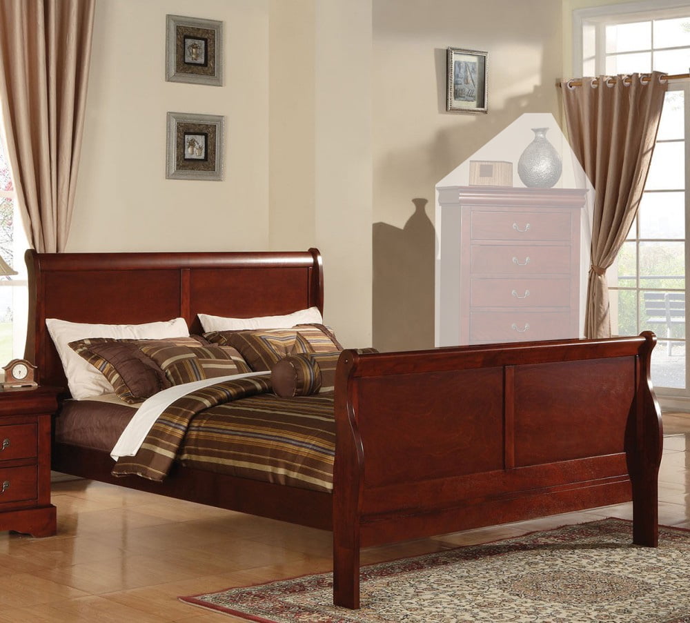 Simple Relax 1perfectchoice Louis Philippe Cherry California King Simple Relax 1perfectchoice Louis Philippe Cherry California King Sleigh Bed Com