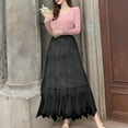thumbnail image 5 of Fainosmny Gauze Tutu Tulle Skirt For Irregular Mesh Half Length Skirt Women Spring And Summer Multilayer Cake Skirt Poached Long Skirt Black M, 5 of 5