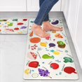 thumbnail image 2 of Fruits Kitchen Rugs Set of 2, Anti-Fatigue Lemon Washable Kitchen Mats Waterproof Non-Slip Kitchen Mats Spring Summer Kitchen Floor Mat for Sink, Kitchen, Laundry 17x29 +17x47 Inch, 2 of 6