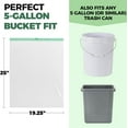 thumbnail image 3 of 110-Pack 5 Gallon Trash Bags Drawstring – Fits Five Gallon Buckets, White Small Garbage Bags for Bathroom Can, Leak-Resistant & Heavy-Duty 0.9 Mil Thick Plastic Small Trash Can Liners, 3 of 9