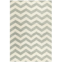 SAFAVIEH Chatham Jake Geometric Wool Area Rug, Grey/Ivory, 6' x 9'