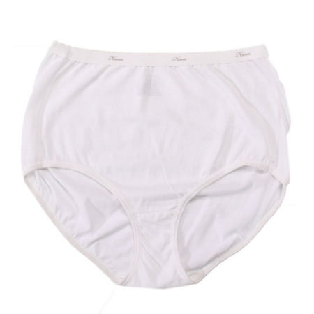 

Women s Hanes D40L Cotton Brief Panties - 3 Pack (White 6)