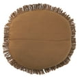thumbnail image 5 of Mina Victory Sofia Solid 20"x20" Round Indoor Throw Pillow Brown, 5 of 6
