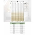 thumbnail image 7 of No Hook Shower Curtains, Beige White Stripes Stall Bathroom Curtain with Snap in Liner, Farmhouse Modern Gradient Lines Waterproof Washable Fabric Bathroom Shower Curtain Sets, 48" x 72", 7 of 7