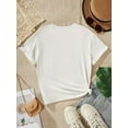 thumbnail image 2 of Summer Girls Casual Cute Bow Printed Short Sleeve T-ShirtFather's Day, Mother's Day, New Year, SprinCamisetas para mujer, lindas camisetas con estampado gráfico, de manga corta, estilo casual, para ve, 2 of 7