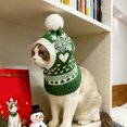 thumbnail image 4 of Dog Winter Hat Scarf Set Knitted Pet Christmas Warm Accessories, Cozy Neck Ear Warmer Hood for Small Medium Large Cats Dogs, Holiday Party Photo Outfit Cold Weather Gear L, 4 of 5