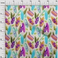 thumbnail image 3 of oneOone Rayon Light Gray Fabric Beach Sewing Material Print Fabric By The Yard 56 Inch Wide, 3 of 4