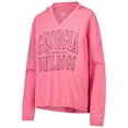 thumbnail image 2 of Women's League Collegiate Wear Red Georgia Bulldogs Slub Long Sleeve V-Neck Hoodie T-Shirt, 2 of 3