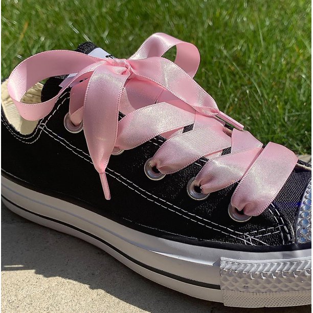 Satin ribbon cheap shoelaces