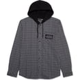 thumbnail image 1 of Sudadera con capucha de franela a cuadros Jem para hombre, gris, grande Jem Sudadera, 1 of 1