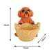 thumbnail image 5 of Cesta con estatua de perro y cachorro para guardar objetos decorativos para el hogar, entrada, sala de estar. Marrón, 5 of 9