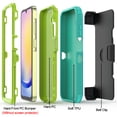 thumbnail image 5 of Xhy Samsung Galaxy A25 5G Case with Belt Clip Holster Military Grade Heavy Duty Protection 3 in 1 Shockproof Armor Rugged Durable Detachable for Galaxy A25 5G Phone - Green+Yellow, 5 of 7