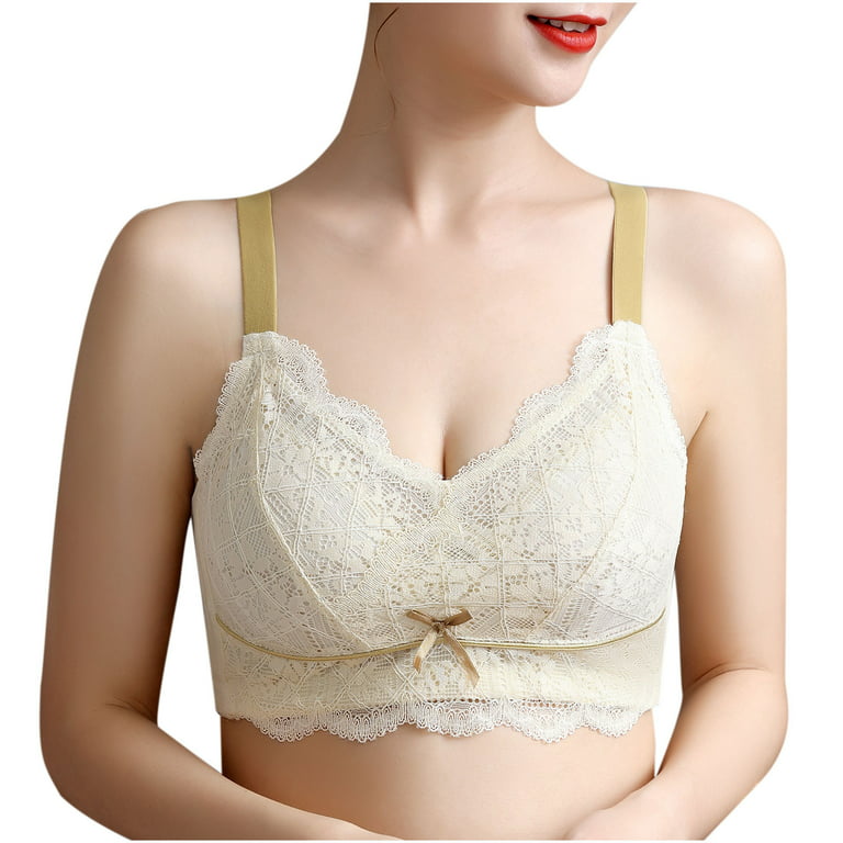 HAPIMO Everyday Bras for Women Comfort Daily Brassiere Stretch Underwear  Seamless Push Up Lace Camisole Gathered Breathable Base Soft Ultra Light