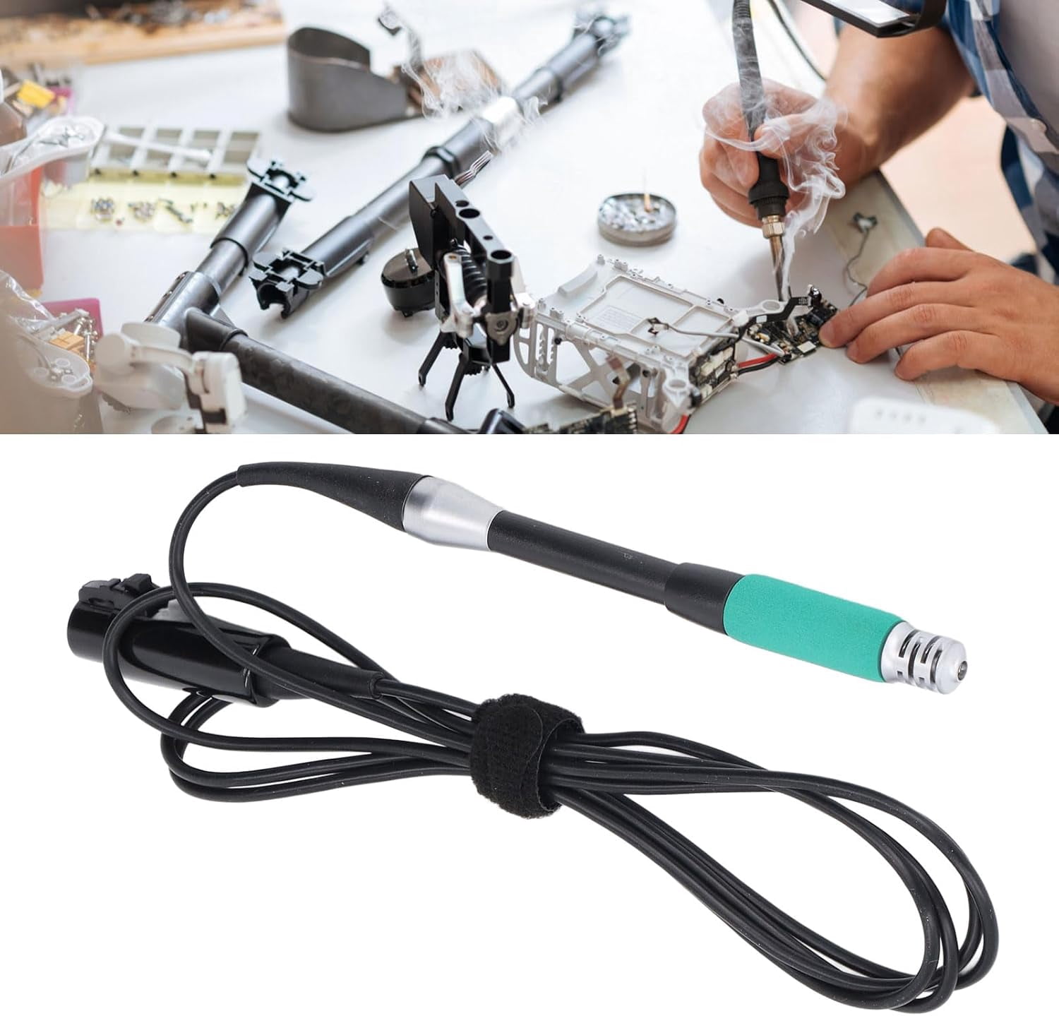Gamvdout Electric Soldering Station Welding Electric Soldering Iron Handle 6 Core Connector Replacement Soldering Iron Handpiece 24V 75W