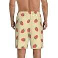 thumbnail image 4 of Lsque Strawberries Mens Sleep Pajama Shorts,Short Pajama Pants, Cotton Ultra-Soft Knit-4X-Large, 4 of 9