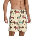 thumbnail image 2 of Sikiie Dachshund Dog Puppy Mens Pajama Shorts, Lightweight Lounge Pant with Pockets Soft Sleep Pj Shorts for MenMedium, 2 of 6