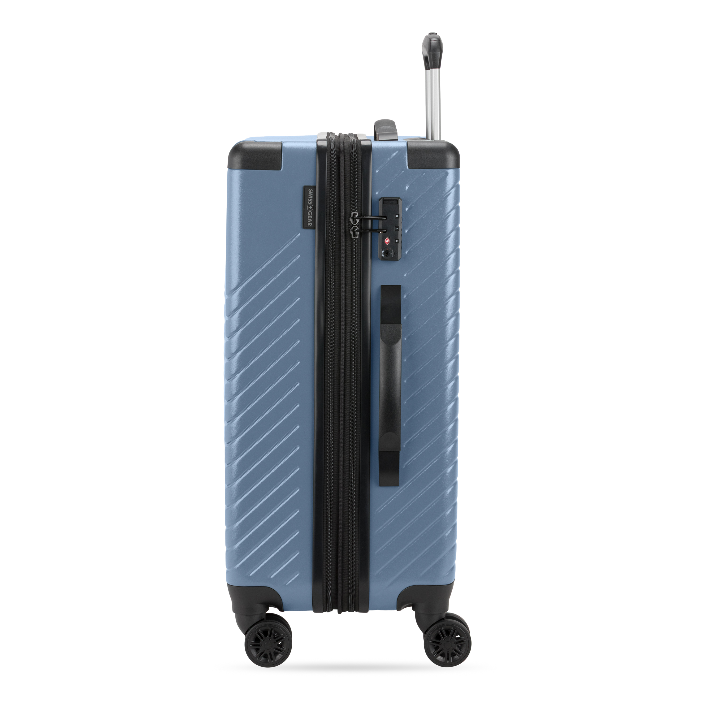 SWISSGEAR Edge Hardside Medium Checked Spinner, Slate Blue