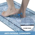 thumbnail image 4 of Boho Kitchen Rugs Set 2 Piece, Farmhouse Kitchen Rugs and Mats Non Skid Washable, Waterproof PVC Kitchen Mats for Floor, Anti Fatigue Floor Comfort Mats, 18'''' x 48'''' + 18'''' x 30'''', Blue, 4 of 6