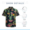 thumbnail image 7 of High Quality Hawaiian Shirts for Men Short Sleeve Aloha Beach Shirt Floral Summer Casual Button Down Shirts Blouses FFMV8P, 7 of 7