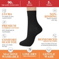 thumbnail image 4 of Women's Thin Cotton Crew Socks - Soft Above Ankle Bootie Casual Dress Socks 6-Pairs, 4 of 6