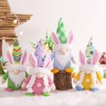 thumbnail image 3 of Gnomo de conejito de Pascua, decoraciones de elfo Tomte escandinavo de felpa, adornos de gnomos de conejo, figuras enanas de Tomte sueco, 3 of 5