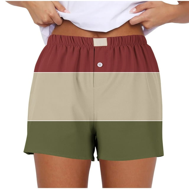 FNFYFH Clearance Ladies Training Loose Fit Solid Color Summer Sport Shorts Comfortable Gym Shorts,Red