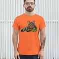 thumbnail image 3 of Tee Hunt Dean Russo Cute Cat T-Shirt First We Steal Your Heart Pet Men's Tee, Orange, XX-Large, 3 of 5