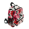 thumbnail image 2 of FORMRS School Backpack with Front Zippered Pocket 12" Student Travel Daypack, Pink and Red Flowers, 2 of 6