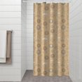 thumbnail image 2 of Beige Sun Moon Cloud Star Pattern Shower Curtain 36"x72" ,Bathroom Decorative Shower Curtains Set with 12 Hooks,Modern Waterproof Washable Shower Curtain, 2 of 6