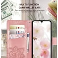 thumbnail image 3 of for Galaxy A15 5G Phone Case Wallet,Women Flip Cover with Credit Card Holders Butterfly Embossed PU Leather Kickstand Wrist Strap Purse Case for Samsung A15 5G (Rose Gold), 3 of 14