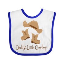 Inktastic Daddy's Little Cowboy Boys Baby Bib