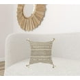thumbnail image 2 of Natural Beige Striped Textural Throw Pillow, 2 of 3