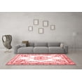 thumbnail image 3 of Ahgly Company Indoor Round Medallion Red Traditional Area Rugs, 5' Round, 3 of 4