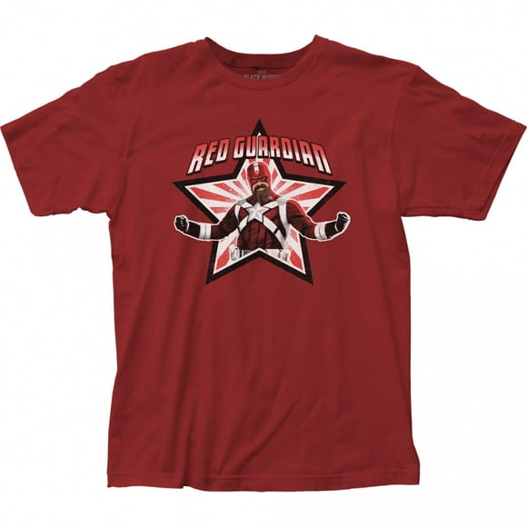 Marvel Black Widow Movie Red Guardian Star T-Shirt-Small