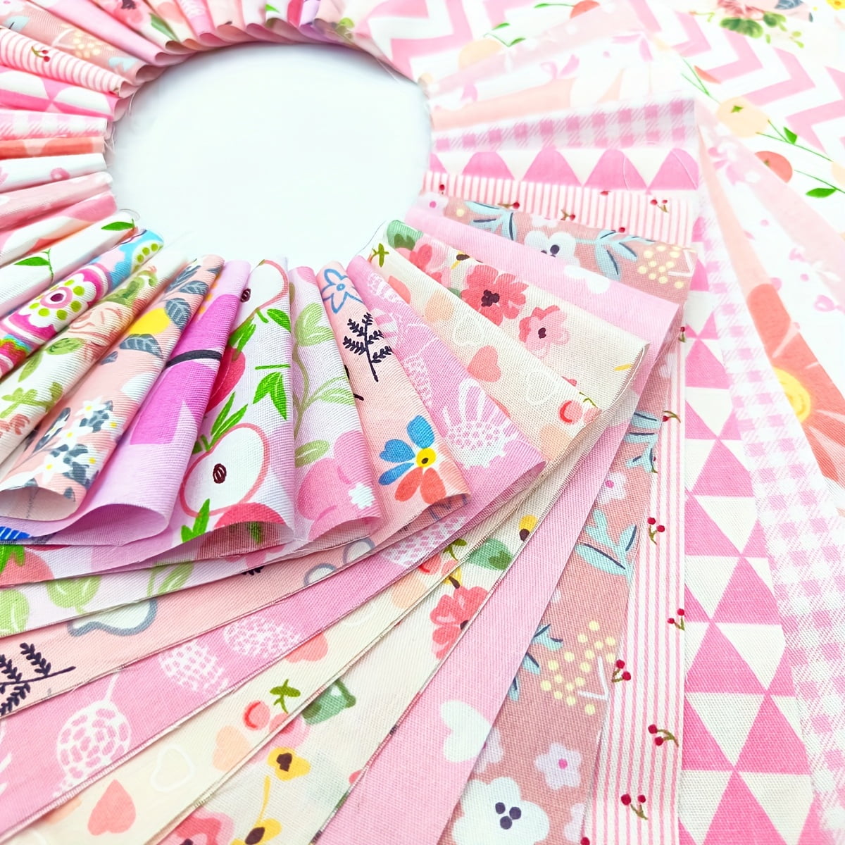 80 Pcs Jelly Roll Fabric Strips for Quilting Sewing-2.6 Inch Precut Cotton Floral Fabric Strips Bundles, Perfect Quilting Fabric for Sewing,DIY Sewing Supplies Pink