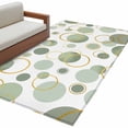 thumbnail image 2 of Sage Green Polka Dots 3'x5' Washable Rug, Modern Abstract Art Non-Slip Area Rugs for Entryway Kitchen Classroom, StainResistant Dorm Throw Carpet, Low Pile Soft Indoor Floor Mat Geometric, 2 of 9