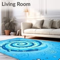thumbnail image 2 of ODIKA 4'x6' Machine Washable Non-Slip Area Rug, Educational Whale ABC Spiral Featuring Maritime Discovery Path High Traffic Rug, Blue, 689438, 2 of 7