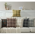 thumbnail image 6 of Pack of 2 Linen Buffalo Check Throw Pillow Covers, Farmhouse Plaid Decorative Cushion Covers for Couch Sofa Living Room, 18x18 Inch, Green, 6 of 6