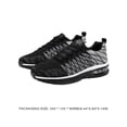thumbnail image 3 of Zapatos para correr Zapatillas para correr, transpirables, para senderismo, a la moda, para gimnasio, viajes, trabajo (40 negro gris), 3 of 3