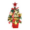 thumbnail image 2 of Mini Christmas Tree with Lights, 50cm PVC Tree for Desktop or Small Spaces, Battery-Operated with Ornaments, for Home or Office Festive Decor, 2 of 6